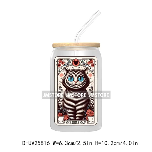 Cartoon Tarot Card UV DTF Transfer Stickers Decals For Libbey Cold Cups Mugs Durable Waterproof Custom Labels Magical Kingdom