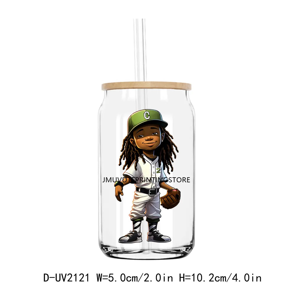 Baseball Football Sport Boy UV DTF Transfers Stickers Decals For Libbey Cold Cups Mugs Tumbler Waterproof DIY Craft