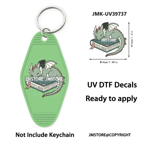 Season Reading Bookish Affirmation UV DTF Motel Keychain Decal Ready To Ship Custom Transfer Stickers Prints For Hotel Keychain