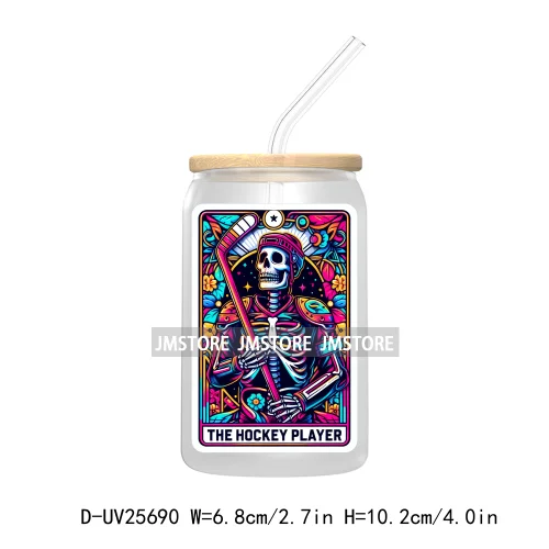 The Teacher Tarot Card UV DTF Transfer Stickers Decals For Libbey Cold Cups Mugs Tumbler Custom Logo Labels Funny Witchy Skull