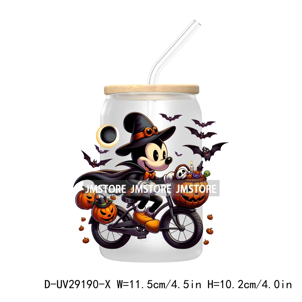 Cute Halloween Horror Characters UV DTF Transfer Stickers Decals For Libbey Cold Cups Mug Tumbler Waterproof Scary Movie Killers