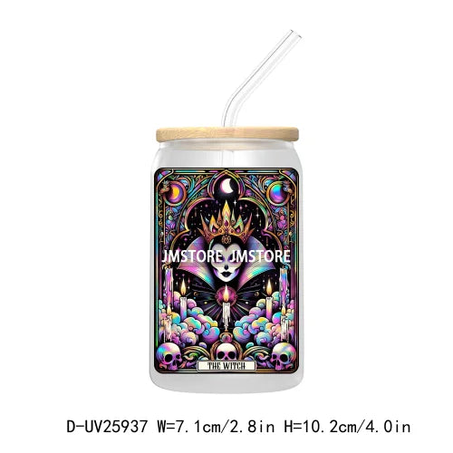 The Witch Tarot Card UV DTF Transfer Stickers Decals For Libbey Cold Cups Mugs Tumbler Waterproof Custom Labels Horror Character