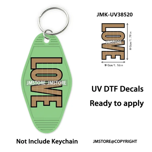 Christian Bible Jesus Faith Letters UV DTF Motel Keychain Decals Ready To Ship Custom Transfer Stickers Print For Hotel Keychain