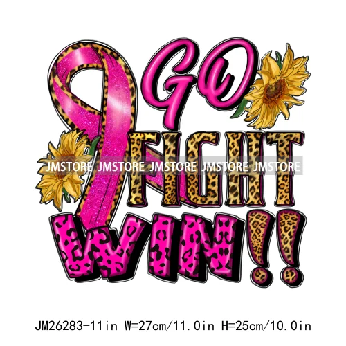 Faith Hope Love In October We Wear Pink Fight Breast Cancer Survivor Queen DTF Iron On Heat Press Transfer Stickers For Clothing