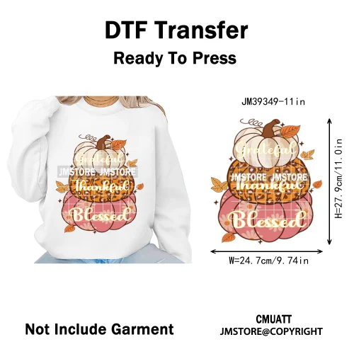 Fall Into Reading Sunflower Pumpkin Coquette Autumn Season Vibes Iron on DTF Heat Transfers Stickers Ready to Press for T-shirts