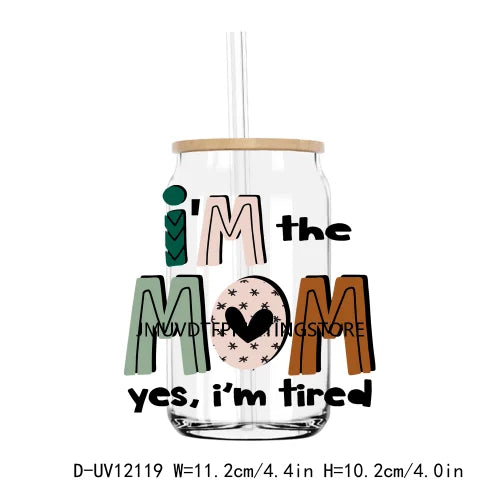 Cartoon Mom Mouse Ear UV DTF Transfers Stickers Decal For Libbey Cold Cups Mugs Tumbler Waterproof DIY Logo Motherhood Mama Mini