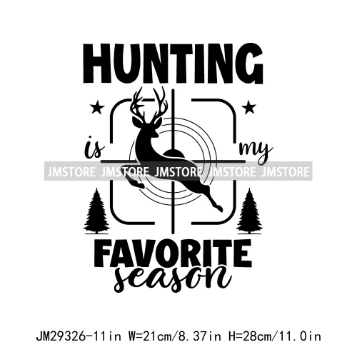 Hunting Club Life Season Hunter Deer Duck Ready Aim Printing Iron On DTF Transfers Stickers Ready To Press For Sweatshirt Bags