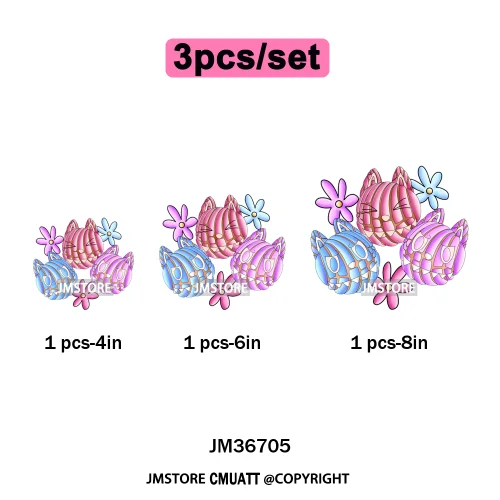 Trendy Flower Cat Bee Animal Lover Cute Princess Designs Iron on DTF Washable Transfers Stickers Ready to Press for T-shirts