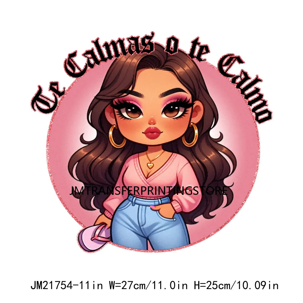 Latina Mexican Chingona Chicana Mom Sayings Hay Comida En La Cas Porque Soy Tu Madre Y Punto DTF Transfer Stickers For Hoodies