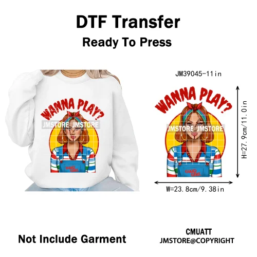 Horror Scary Killer Character Spooky Halloween Vibes Iron on DTF Washable Heat Transfer Stickers Ready to Press for Textile Bags