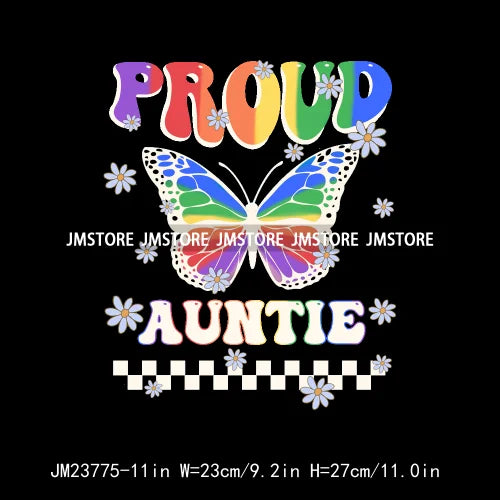 Colorful Pride Month LGBTQ Rainbow Butterfly Straight Against Hate Love Is Love Iron On DTF Transfer Stickers Logos For Clothing