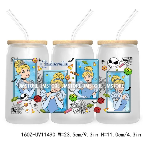 Christmas Cartoon Friends Holiday Season 16OZ UV Cup Wrap DTF Transfer Stickers For Libbey Glass Can Cup Tumbler Waterproof Logo