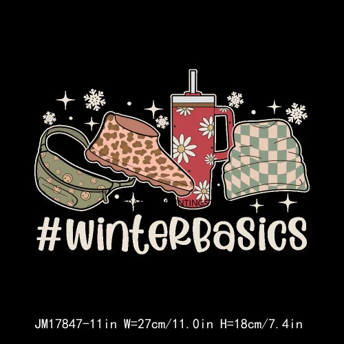 All I Need Is Cozy Winter Drink Coffee Lover Coquette Christmas Iron on Washable DTF Transfer Sticker Ready to Press for Hoodies