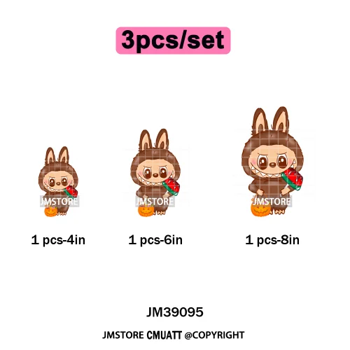 New Cartoon Doll Character With Mexican Food Iron on DTF Washable Heat Transfers Stickers Ready to Press for Textile Bags