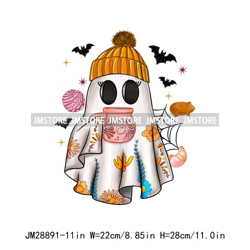 Pan Tasmas Spooky Halloween Conchas Cucuys Mexican Spooky Season Ghost Iron On DTF Transfer Stickers Ready To Press For T-shirts