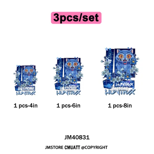 Kpop Culture Idol Movie Inspired Music Lover Cute Blue Anime Character Iron on DTF Transfers Stickers Ready to Press for Clothes