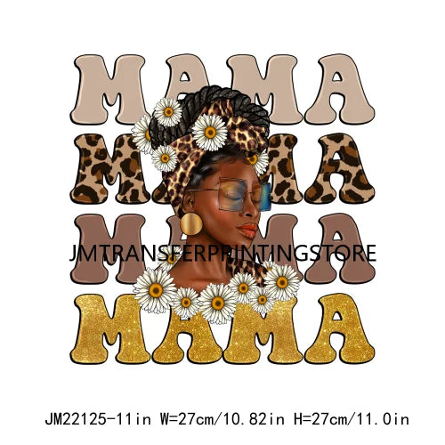 Blessed Proud Black Women Small Business Mama Cheer Mom Life Logos Autism Mom DTF Transfer Stickers Ready To Press For Hoodies