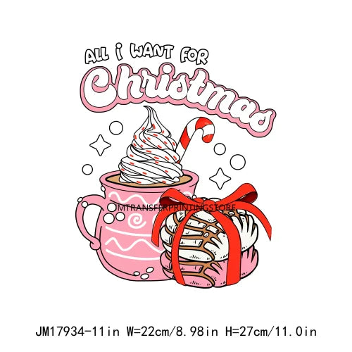 Sweet Latin Christmas Is Pan Dulce Plastisol Patch Iron On Tis The Season For Tamalce Cafecito DTF Transfer Sticker For Clothes