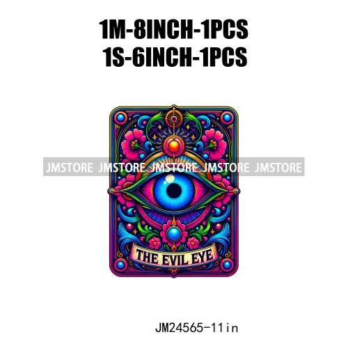 Funny Mexican Evil Eye Chismosa La Chigona Latina Skeleton Tarot Card Logos Iron On DTF Heat Press Transfer Stickers For Clothes