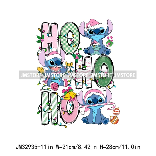 Feeling Extra Today Cartoon Green Christmas Blue Animal Merry And Bright Iron On DTF Transfer Sticker Ready To Press For Hoodies