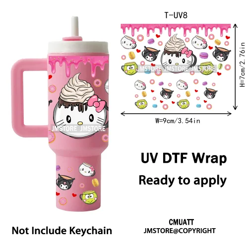 Wholesale Bulk Cartoon UV DTF Wraps Ready To Apply Transfer Stickers Waterproof For Mini Tumbler Keychain