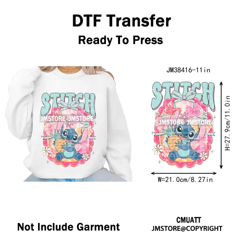 Funny Shells Coquette Bow Summer Salty Vibes Cartoon Printing Designs Iron On DTF Transfer Stickers Ready To Press T-shirts Bags
