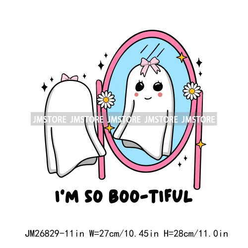 Hot Cute Spooky Ghouls Boo Read Club Bookish Halloween DTF Printing Iron On Transfer Stickers Ready To Press For Hoodies Bags