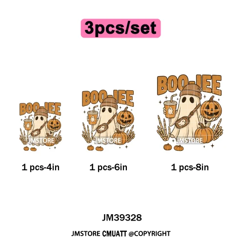 Witchy Goose Howday Pumpkin Boo Ghost Spooky Season Coquette Halloween Iron on DTF Transfers Stickers Ready to Press for Clothes