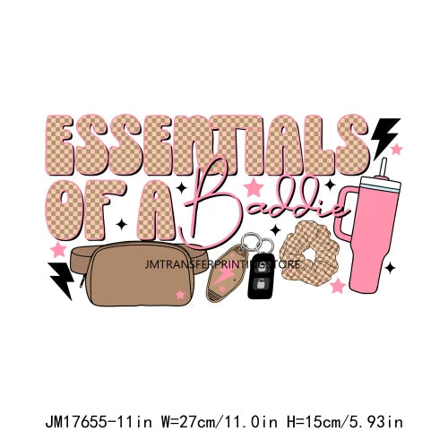 Christmas Winter Basics Design Stanley Tumbler Belt Bag Beanie Boot Inspired DTF Transfer Stickers Ready To Press For Hoodies