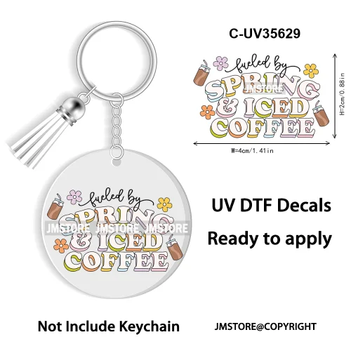 Spicy Books Positive Quotes Romance Book Club WaterProof Logo Ready To Apply UV DTF Stickers For Round Circle Keychain Keyring