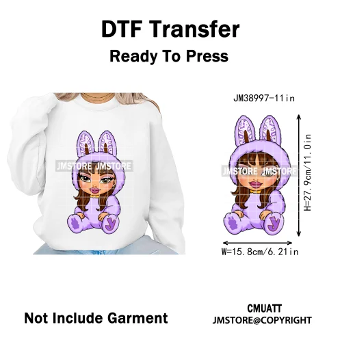 Colorful Monster Keychain Doll Character Designs Iron on DTF Washable Heat Transfers Stickers Ready to Press for T-shrits Bags