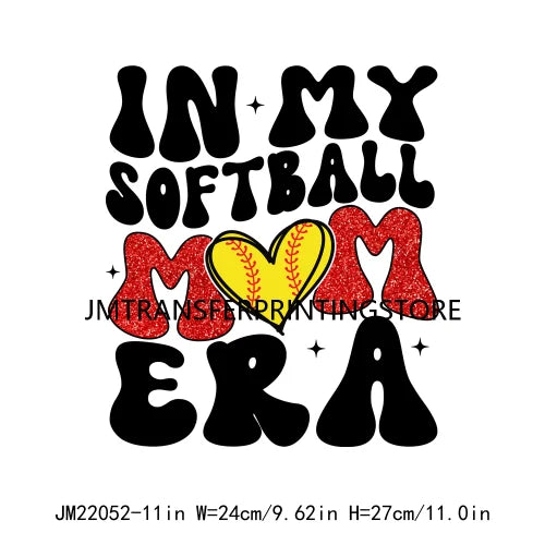 In My Ball Sport Mom Era Mother's Day Faux Glitter Dalmatian Lightning Bolt Soccer Mama DTF Transfer Stickers For Clothing