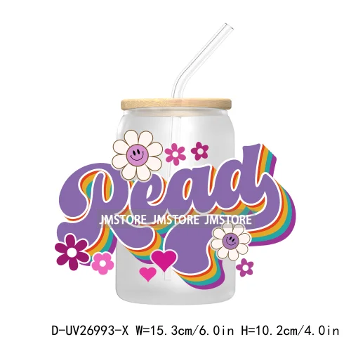 Spooky Readers Book Club UV DTF Sticker For 16OZ Libbey Glass Cup Can Wrap Transfer Stickers Custom Labels Logo Positive Quotes