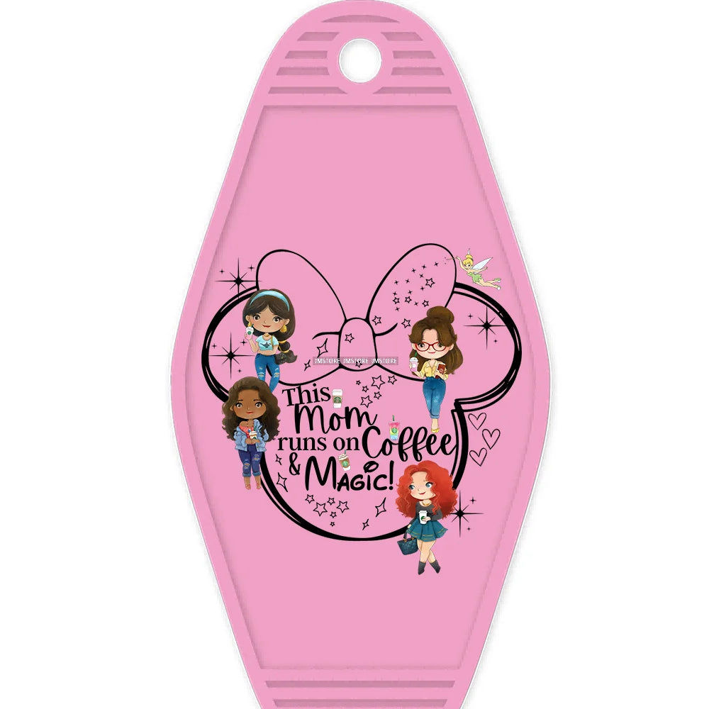 Mama Cartoon Movie Characters High Quality WaterProof UV DTF Sticker For Motel Hotel Keychain Best Mom Ever Family Vacation