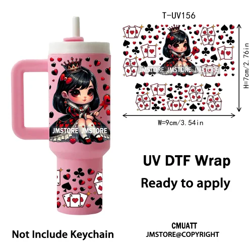 Princess Cartoon Queen Heart Wholesale Bulk UV DTF Wraps Ready To Apply Transfer Stickers Waterproof For Mini Tumbler Keychain