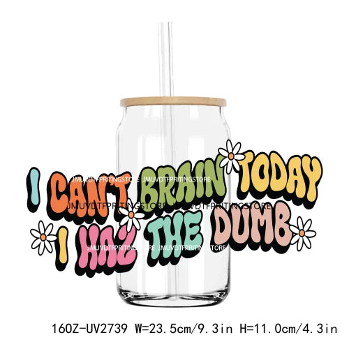 All I Need Is My Book & Coffee 16OZ UV DTF Cup Wrap Transfers Stickers Custom Labels DIY Waterproof Logo For Libbey Glass Can