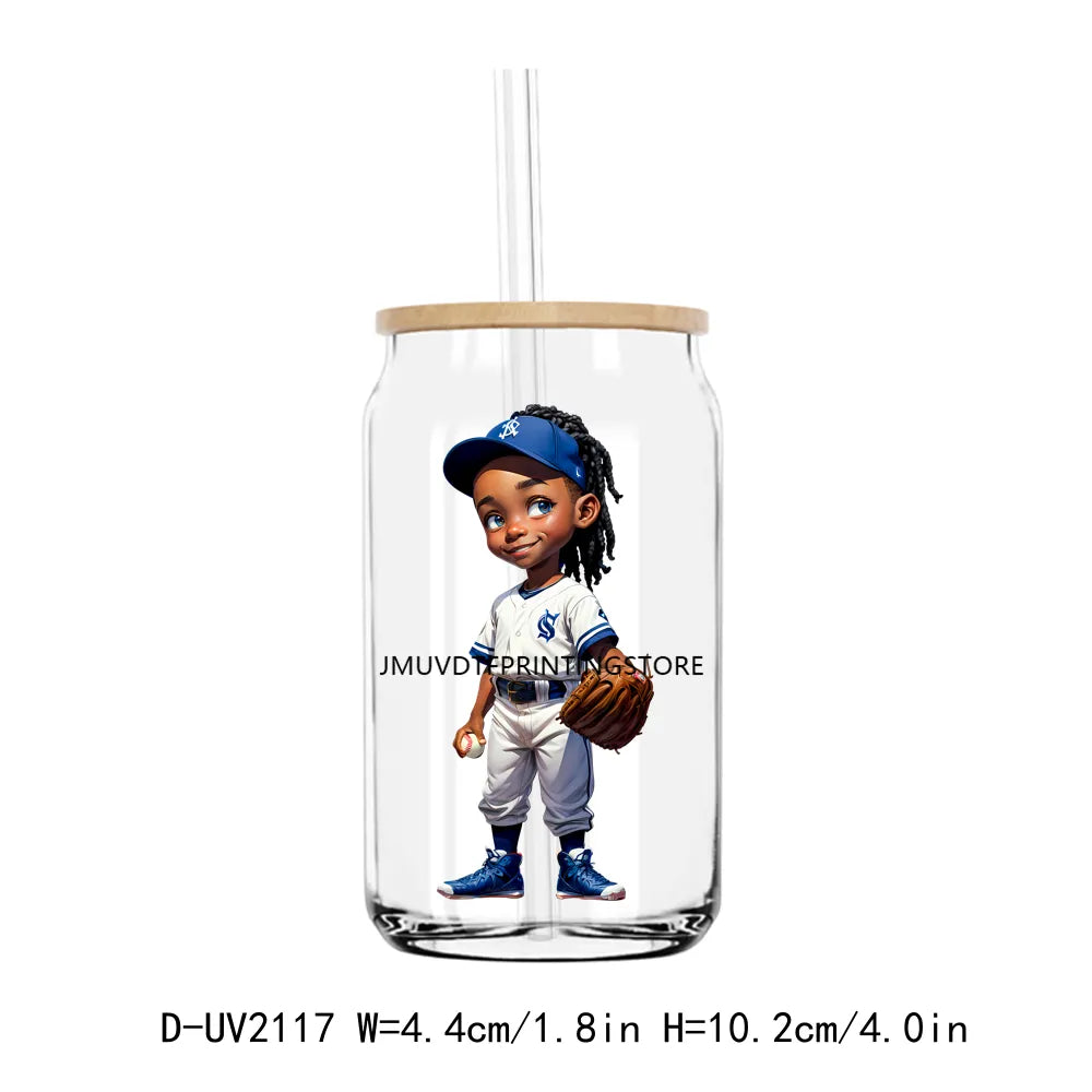 Baseball Football Sport Boy UV DTF Transfers Stickers Decals For Libbey Cold Cups Mugs Tumbler Waterproof DIY Craft