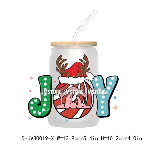 Christmas Cookie Baking Crew Gingerbread Man UV DTF Transfer Sticker Decal For Libbey Cold Cup Mug Tumbler Jesus Christmas Cross