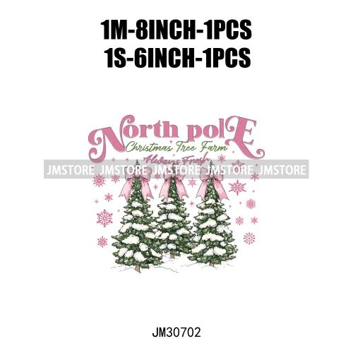 Tis The Season To Be Coquette Merry Christmas Tree Farm Fresh Light Iron On DTF Transfers Stickers Ready To Press For Hoodies