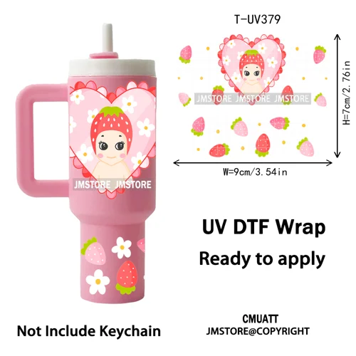 Coquette Cartoon Cat Princess Magical Kingdom UV DTF Wraps Ready To Use Transfer Stickers Waterproof For Mini Tumbler Keychain