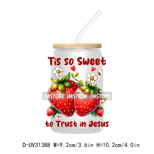 God Jesus Psalm Religious Faith Motivational Quotes UV DTF Transfer Stickers Decals For Libbey Cold Cups Mugs Tumbler Waterproof