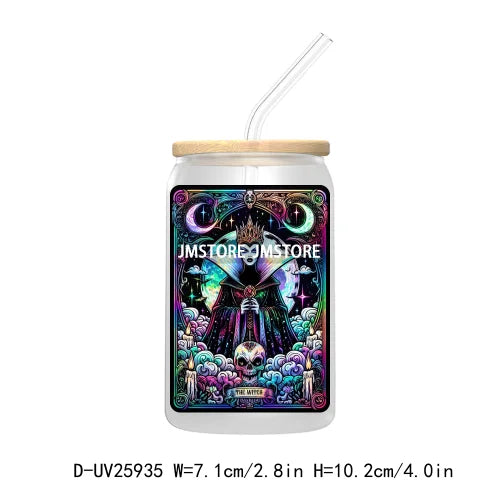 The Witch Tarot Card UV DTF Transfer Stickers Decals For Libbey Cold Cups Mugs Tumbler Waterproof Custom Labels Horror Character