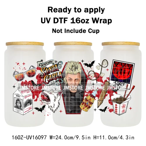 Halloween Horror Characters Scary Movie Killers 16OZ UV DTF Cup Wraps Ready To Apply Transfer Stickers For Libbey Glass Can Mugs