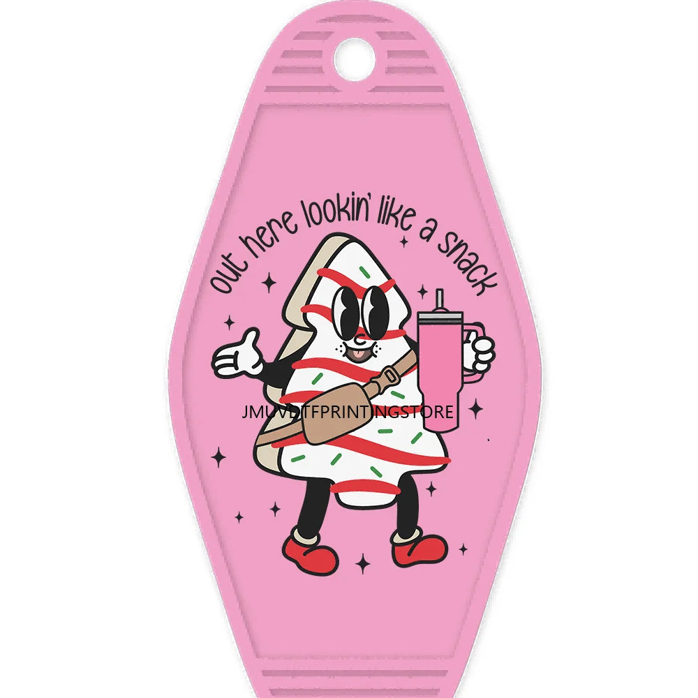 Christmas Boojee Snowman Stanley Tumbler Belt Bag High Quality WaterProof UV DTF Sticker For Motel Hotel Keychain Santa Claus