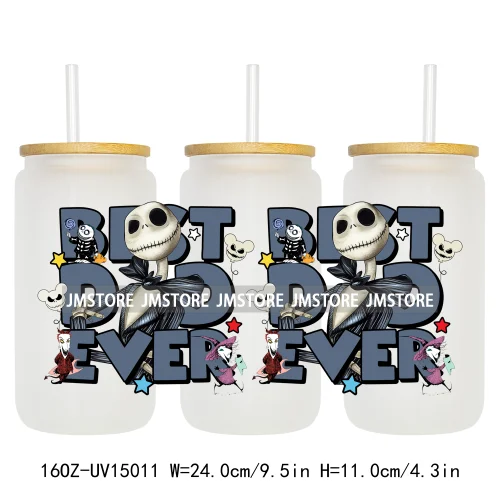 Best Dad Ever Father's Day UV DTF Stickers Ready to Transfer Cup Wrap Custom Labels DIY Craft For Libbey Can Glass Tumblers Mugs