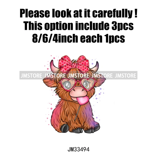 Pink Loved XOXO Coquette Bow Animal Western Cupid Sweet Valentine Iron On DTF Transfers Stickers Ready To Press For Sweatshirts