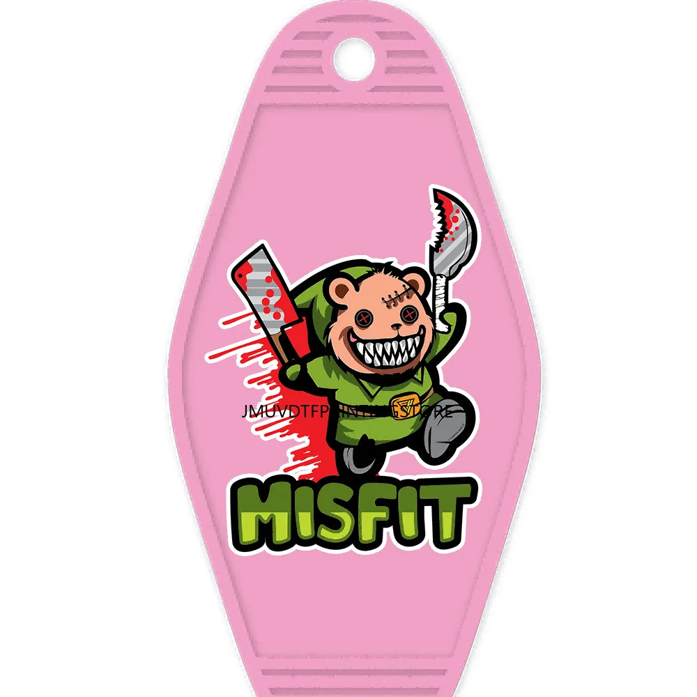 Focus On The Hustle Bear High Quality WaterProof UV DTF Sticker For Motel Hotel Keychain More Money Less Friends