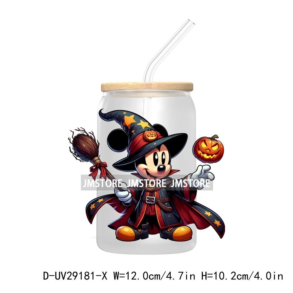 Cute Halloween Horror Characters UV DTF Transfer Stickers Decals For Libbey Cold Cups Mug Tumbler Waterproof Scary Movie Killers