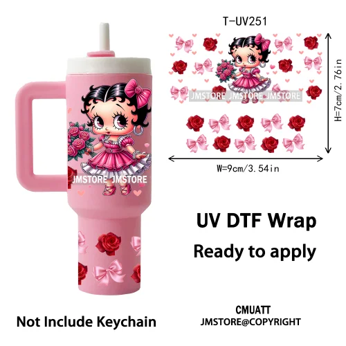 Cute Cartoon Princess Friends Wholesale Bulk UV DTF Wraps Ready To Apply Transfer Stickers Waterproof For Mini Tumbler Keychain