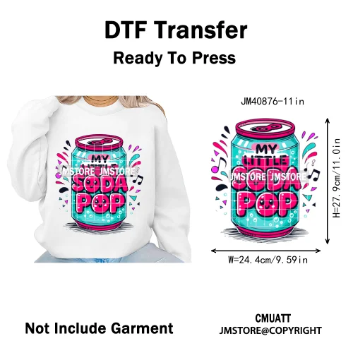 Cartoon Girl Group Boy Band Music Fans Anime Lover Soda Pop Iron on DTF Washable Transfers Stickers Ready to Press for T-shirts